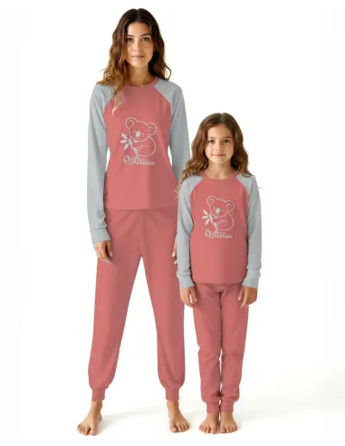 Za mamico in hčerko bombažna pižama z Koalo - ZUYA