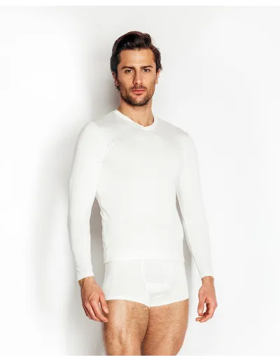 Moška bambus majica dolgi rokav – antibakterijska, dolga, OEKO-TEX, Slovenija