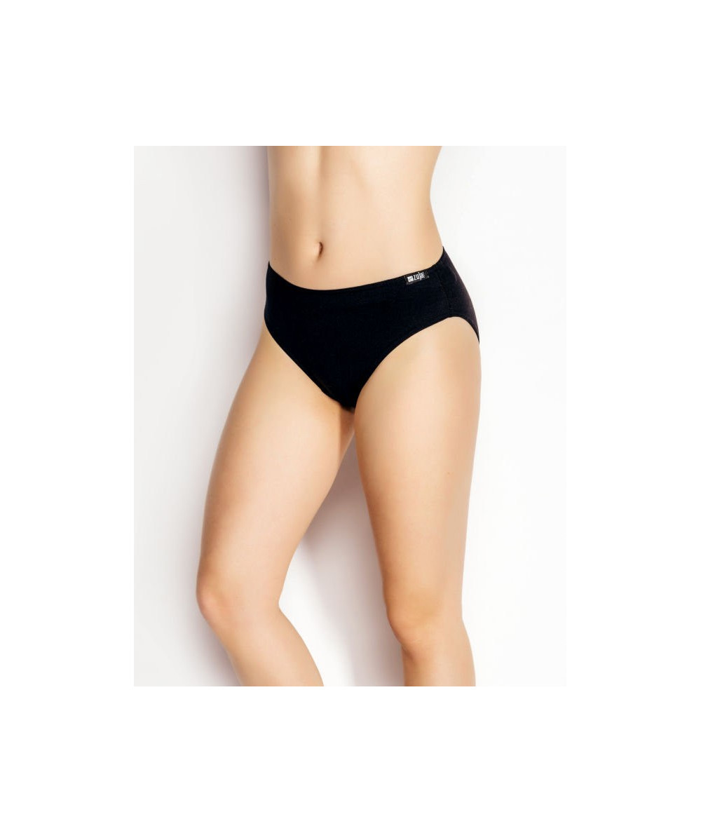 ženske spodnje hlače visok pas bombaž črne