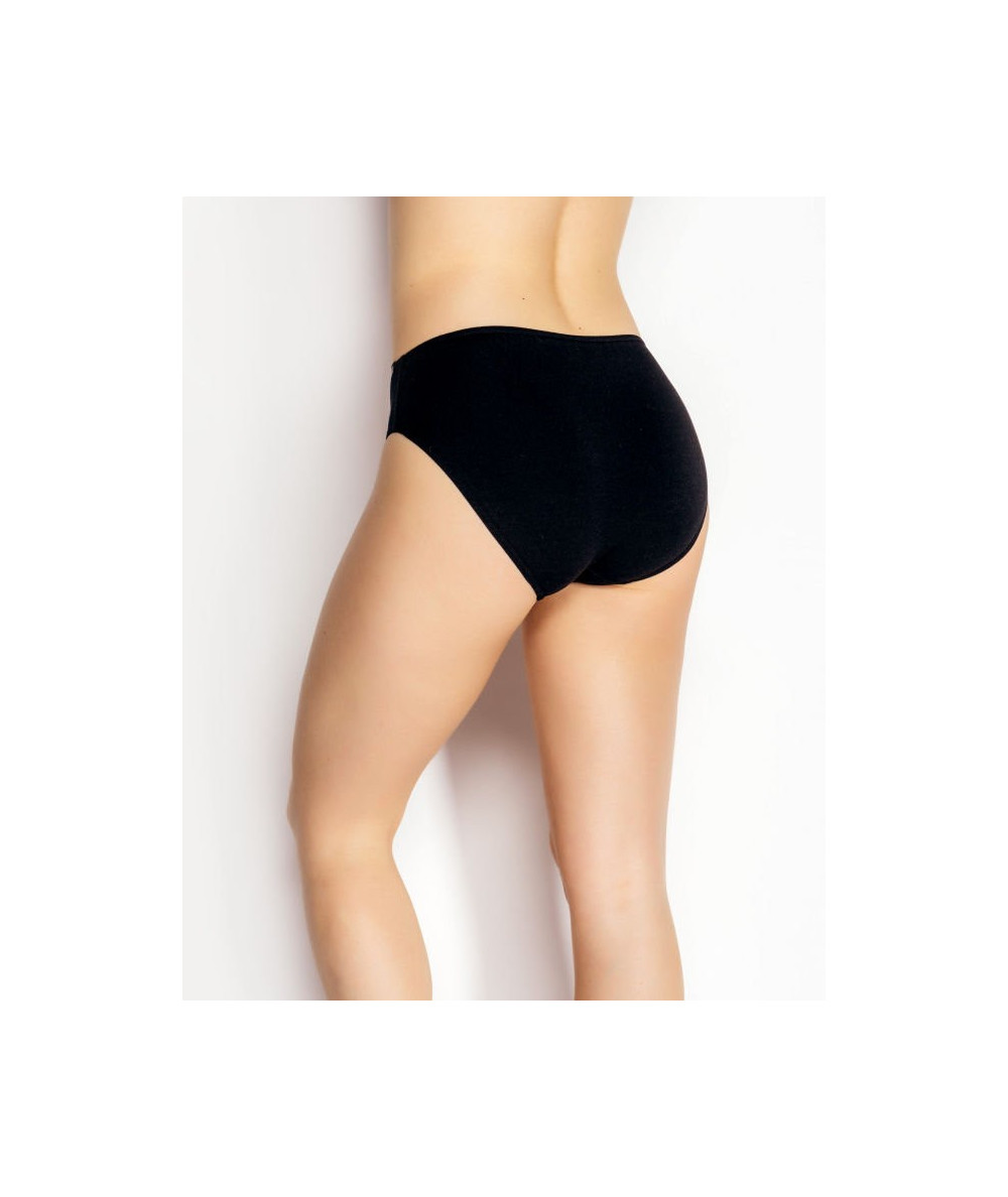 ženske spodnje hlače visok pas bombaž črne