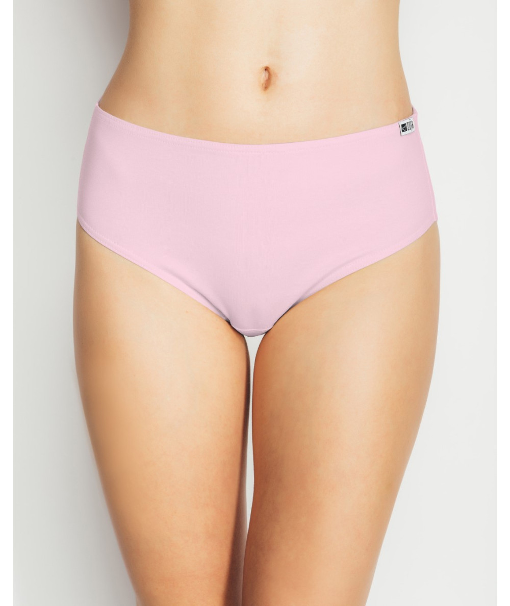 ženske spodnje hlače visok pas bombaž roza