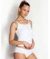 zenska bombazna spodnja majica ozke naramnice bela