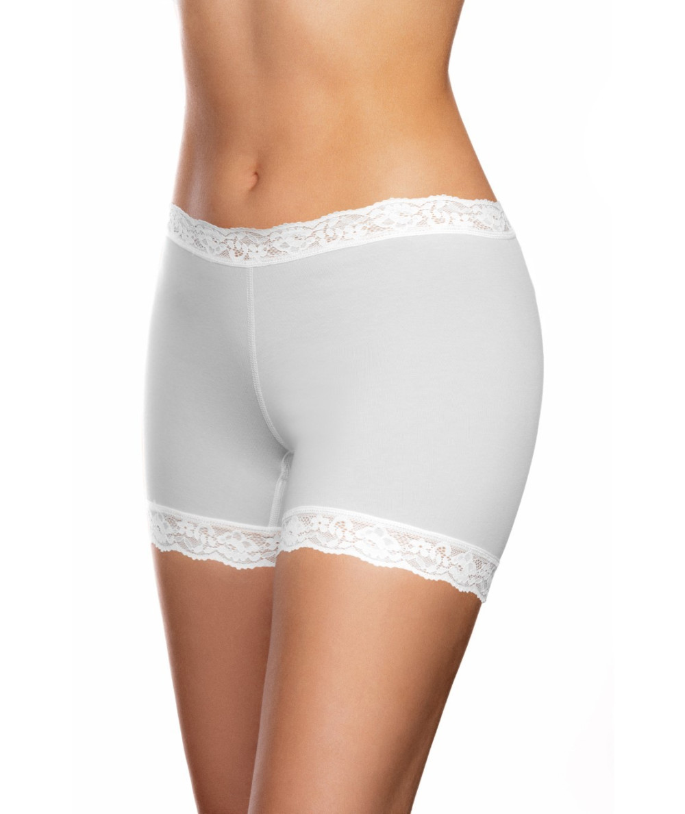 zenske boksarice cipka visok pas bombaz bela